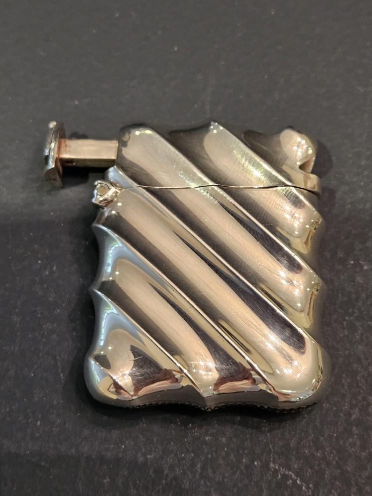 Unusual Silver Vesta Case with Cheroot Cutter - Image 1