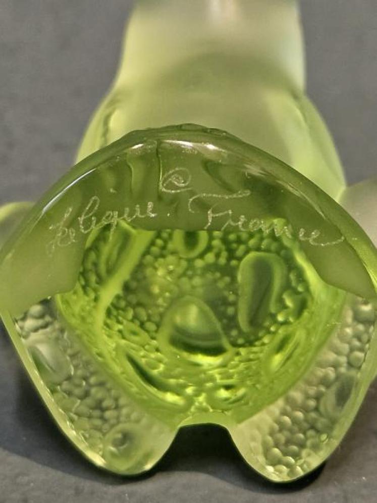 Pale Green Lalique Frog  - Image 6