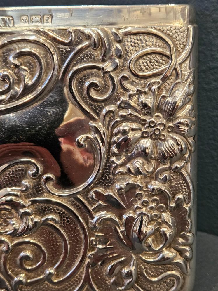 Edwardian Art Nouveau Silver Card Case  - Image 6