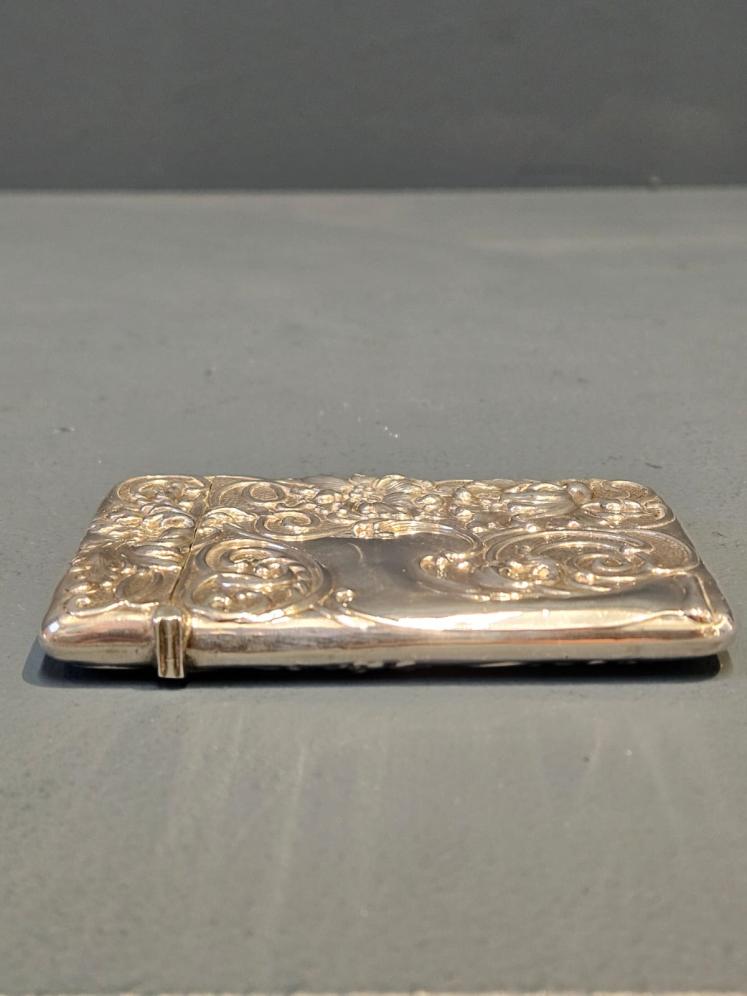 Edwardian Art Nouveau Silver Card Case  - Image 3
