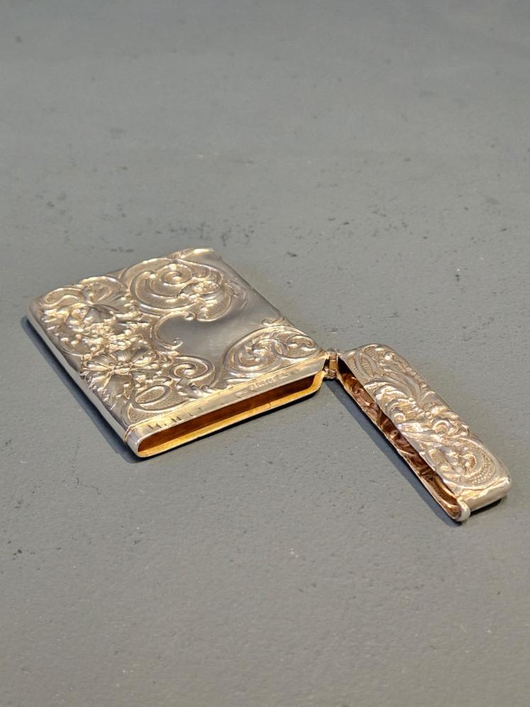 Edwardian Art Nouveau Silver Card Case  - Image 2