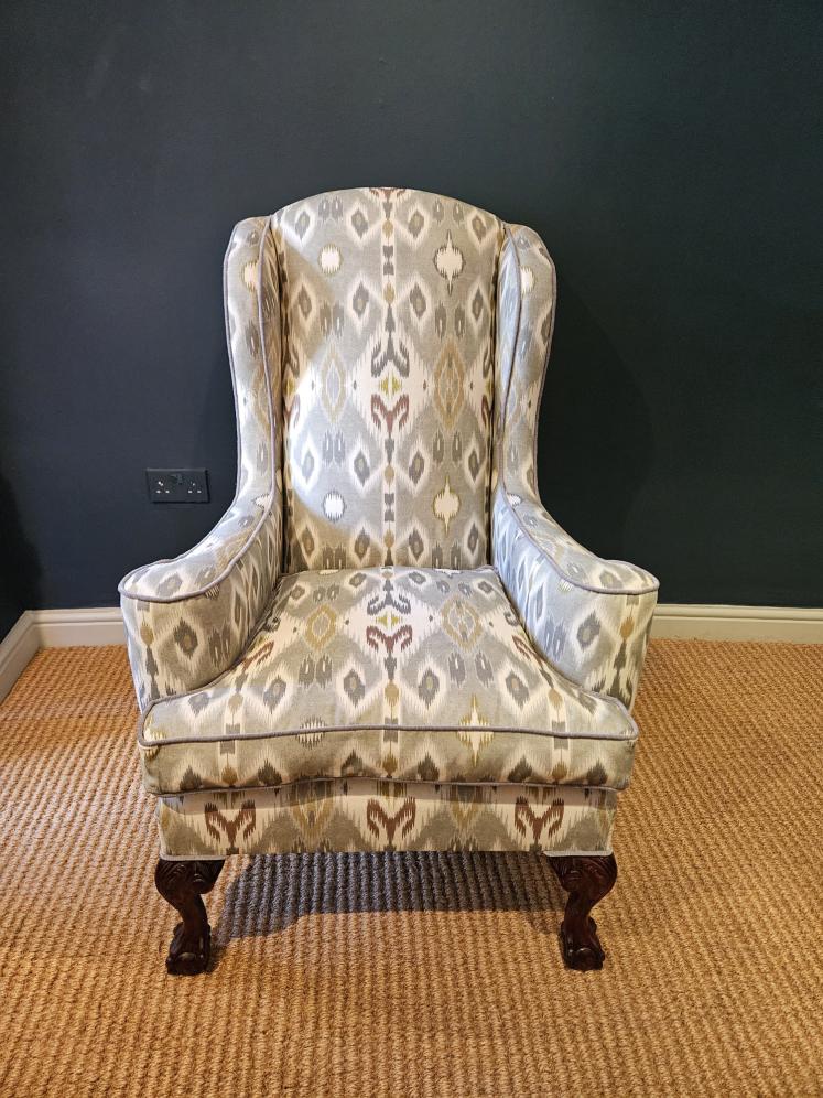 Edwardian Wing Back Arm Chair  - Image 7