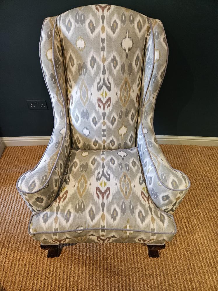 Edwardian Wing Back Arm Chair  - Image 6