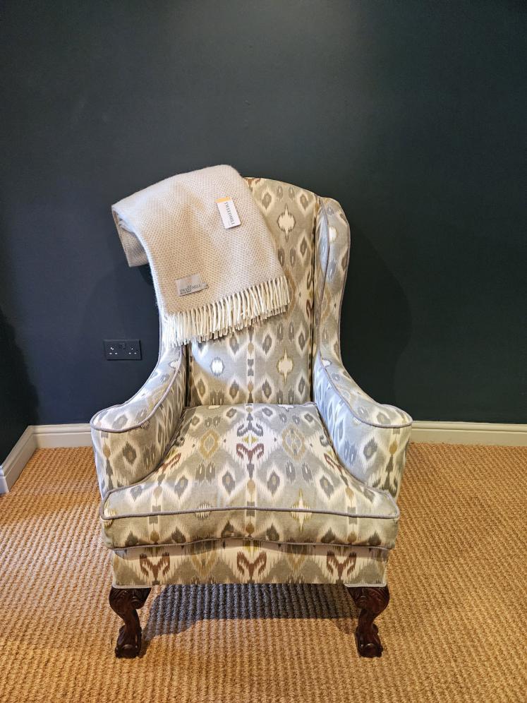 Edwardian Wing Back Arm Chair  - Image 5