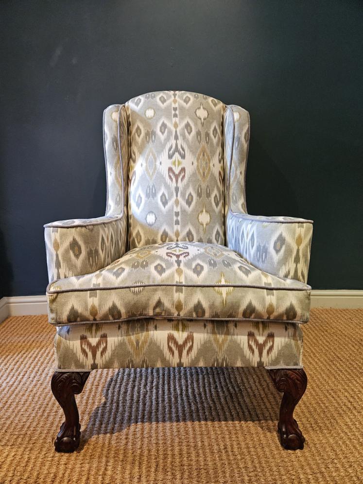 Edwardian Wing Back Arm Chair  - Image 2