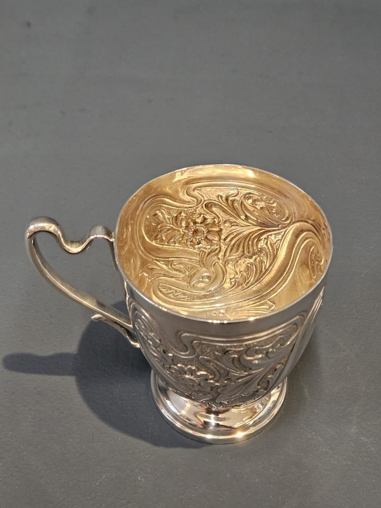 Art Nouveau Silver Mug - Image 6