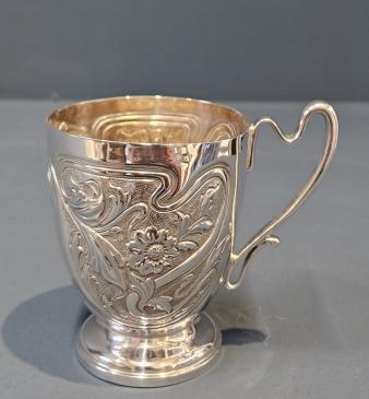 Art Nouveau Silver Mug