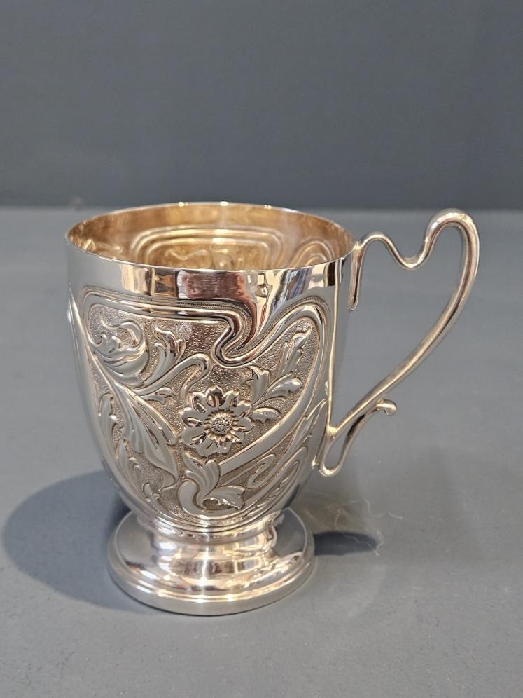 Art Nouveau Silver Mug - Image 1