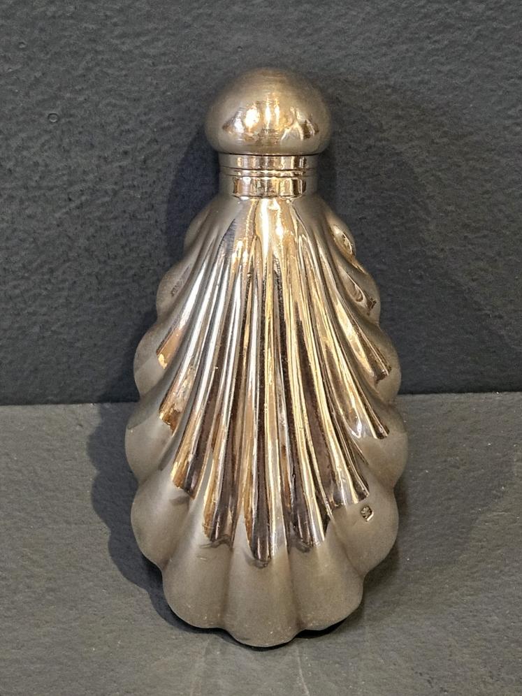 Victorian Silver Shell Scent Bottle  - Image 1