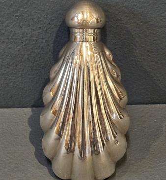 Victorian Silver Shell Scent Bottle 