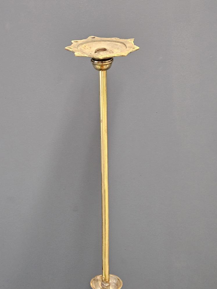 Victorian Brass Framed Lead Glass Lantern - Image 3