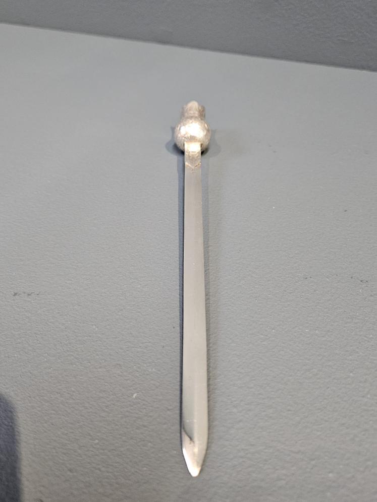 Superb Silver Thistle Top Paper Knife Set with a Moonstone - Image 2