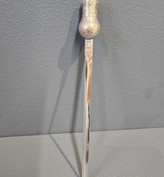 Superb Silver Thistle Top Paper Knife Set with a Moonstone - Image