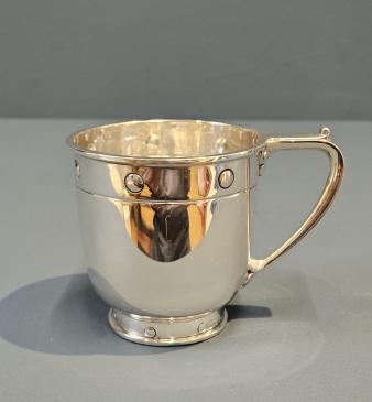 George V Silver mug by Barker Bros - Image