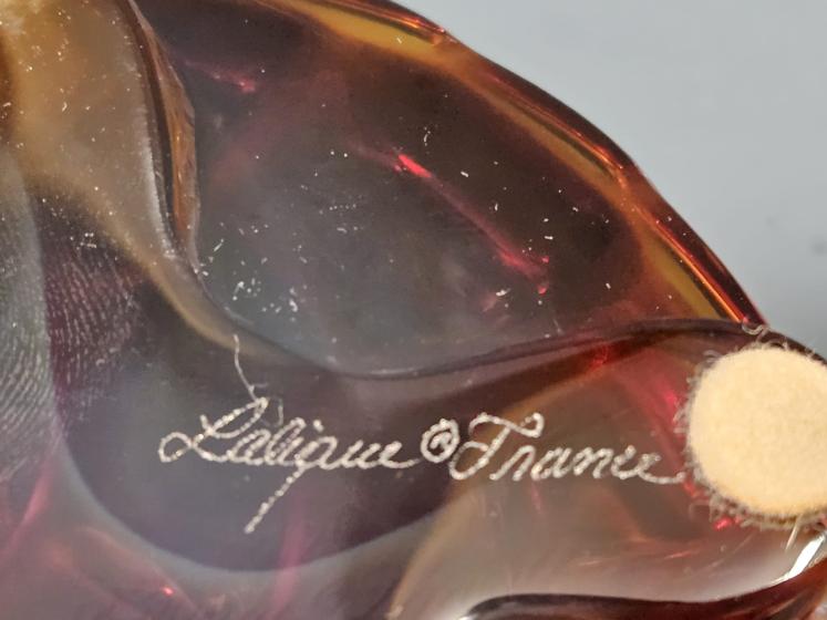 Large Lalique Opalescent Amber Turtle  - Image 3