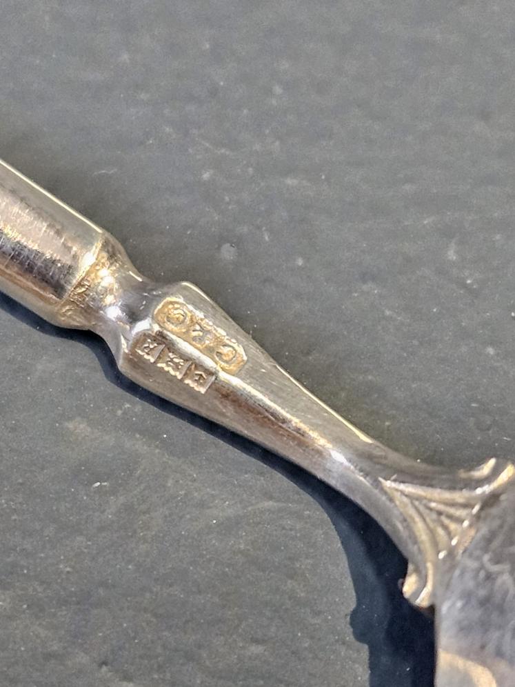 Set of Six Edwardian Silver Coffee Spoons - Image 7