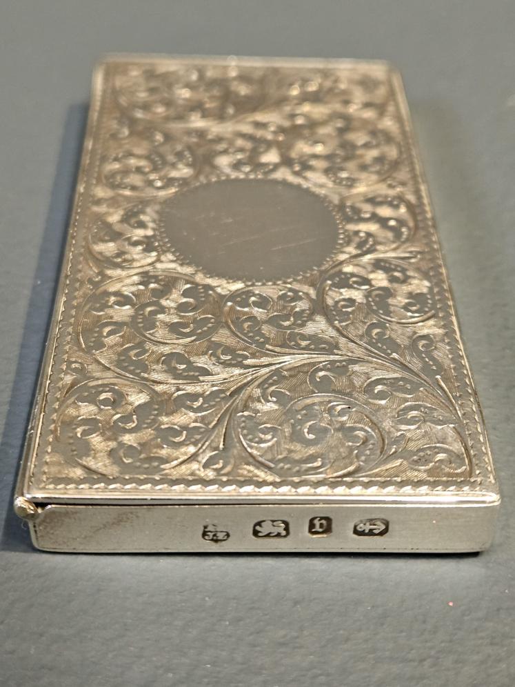 Fine Quality Victorian Silver Calling Card and Stamp Case - Image 5