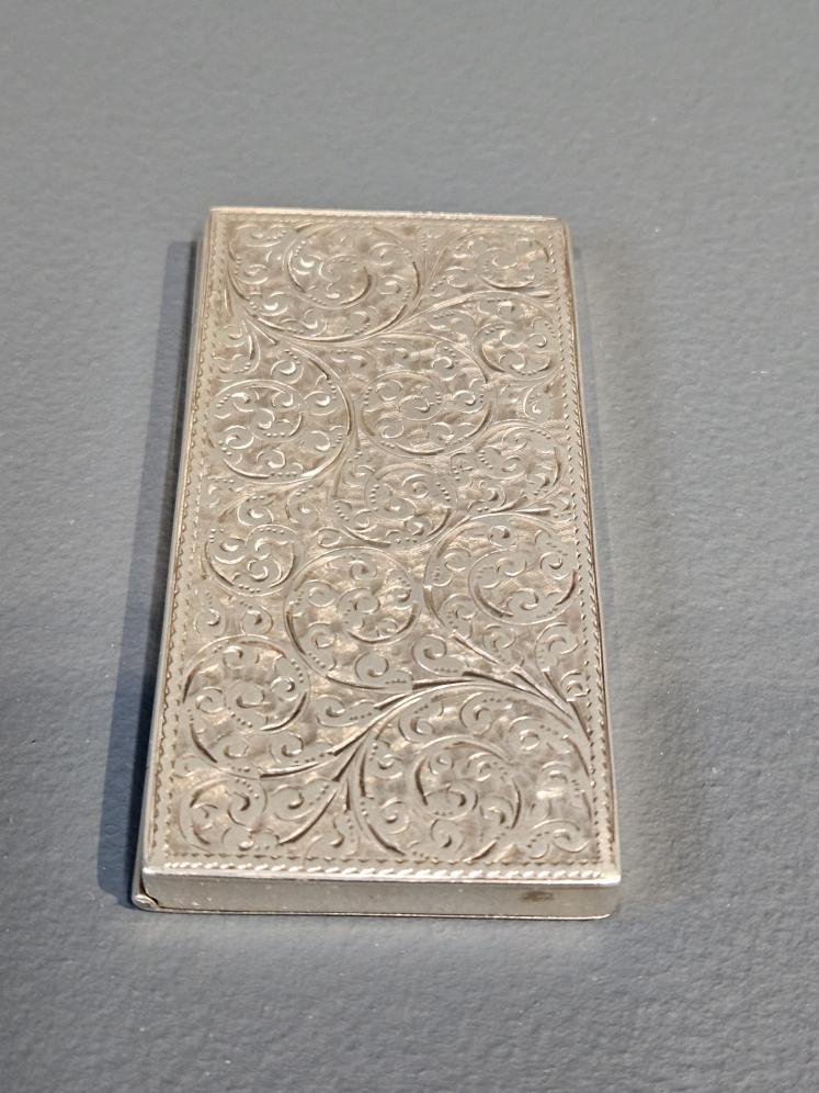 Fine Quality Victorian Silver Calling Card and Stamp Case - Image 3