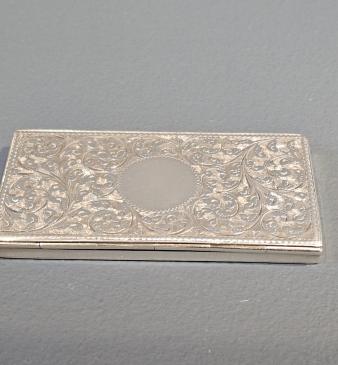 Fine Quality Victorian Silver Calling Card and Stamp Case