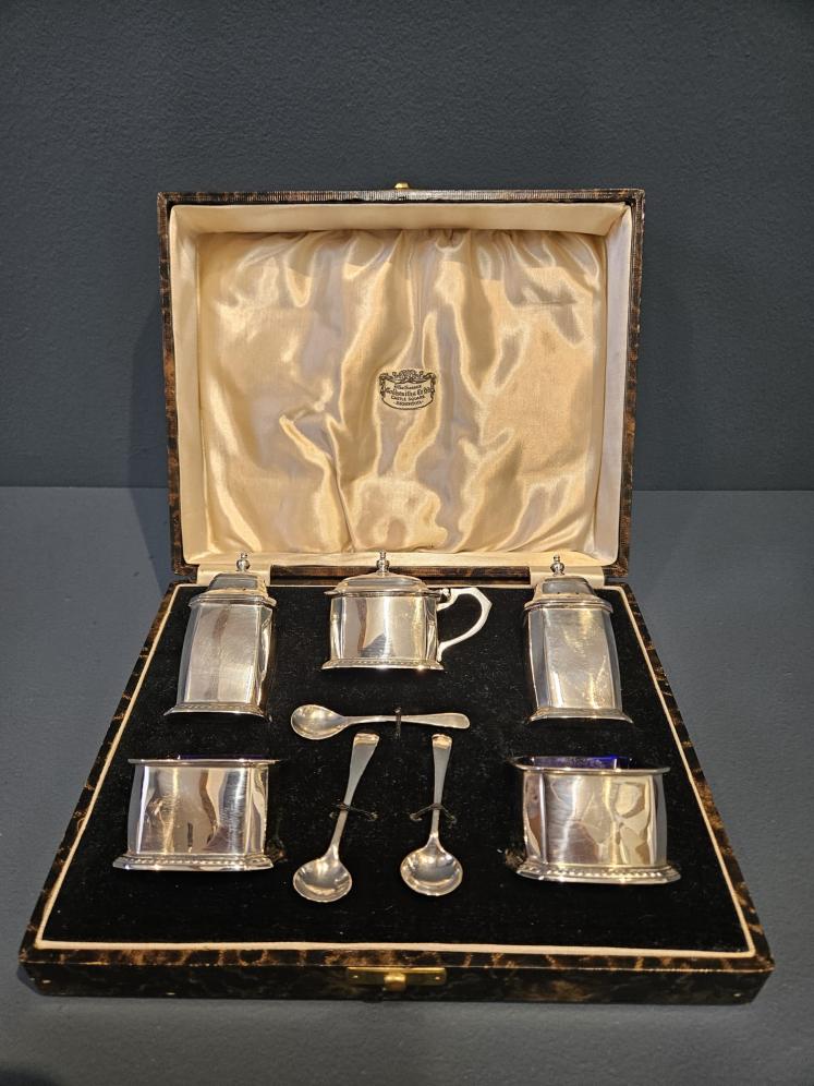 Goldsmith & Silversmith's 5 Piece Silver Cruet - Image 1