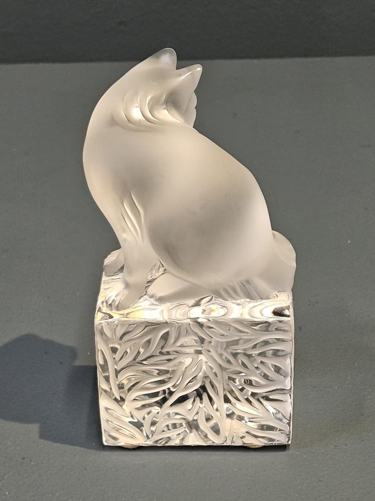 Lalique Cat on Pedestal - Image 6