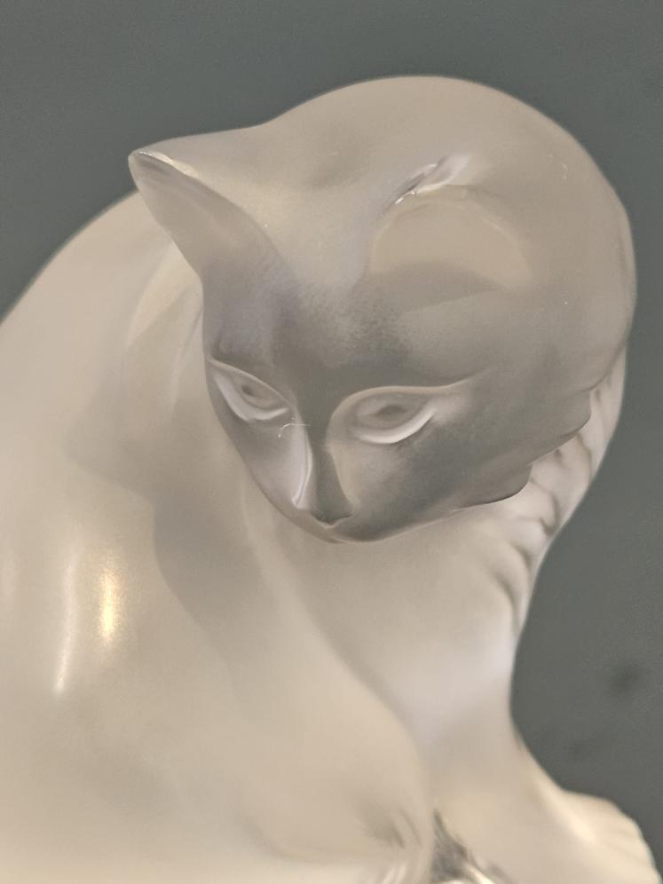 Lalique Cat on Pedestal - Image 5