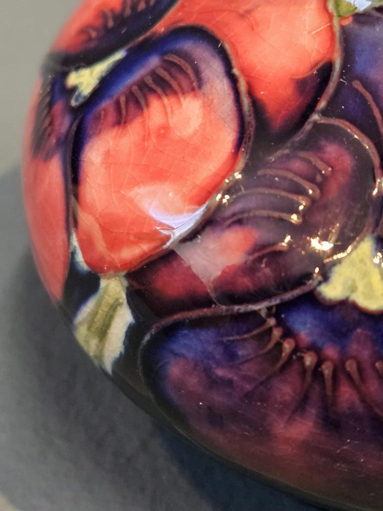 Small Moorcroft Pansy Vase - Image 3