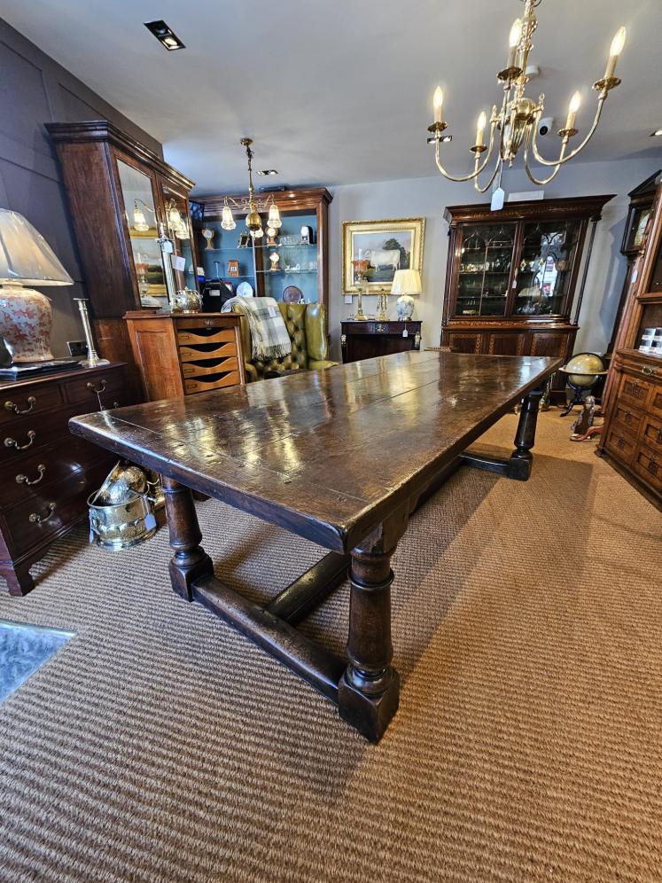 Substantial George III Oak 8 Seater Refectory Table - Image 14