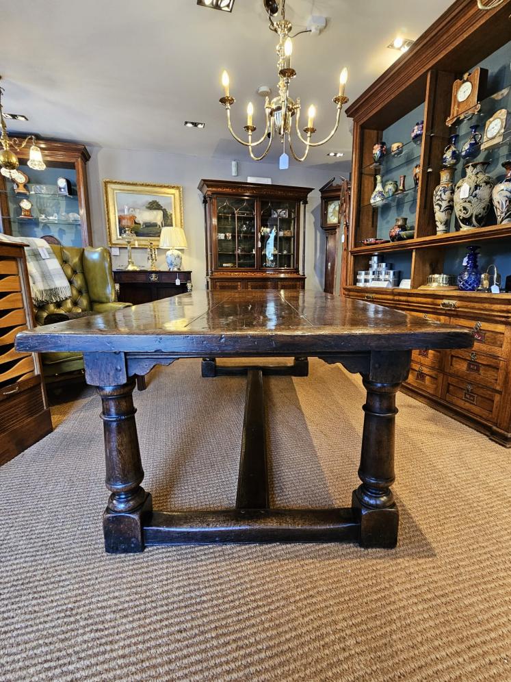 Substantial George III Oak 8 Seater Refectory Table - Image 4