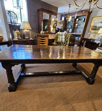 Substantial George III Oak 8 Seater Refectory Table - Image