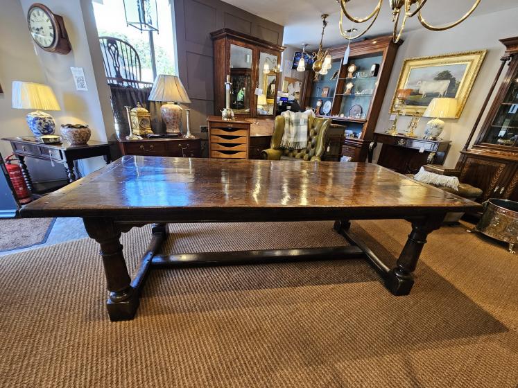 Substantial George III Oak 8 Seater Refectory Table - Image 1