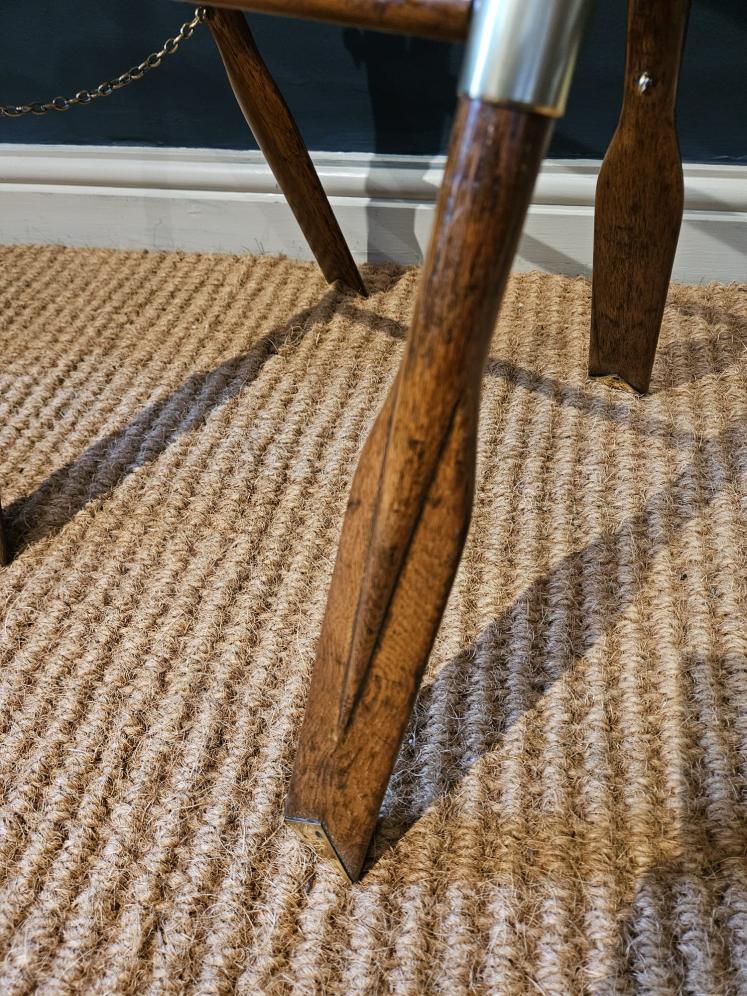 Late Victorian Boat and Oars Butlers Drinks Tray & Stand - Image 9