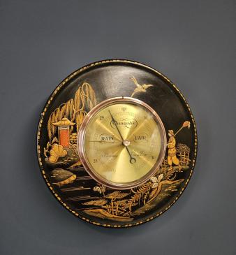 Unusual Edwardian Chinoiserie Cased Barometer - Image
