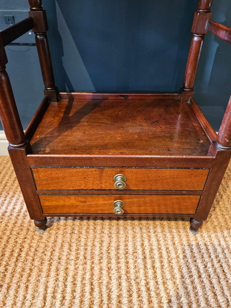 Regency Mahogany Four Tier What-Not Bookcase - Image 4