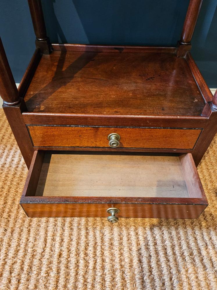Regency Mahogany Four Tier What-Not Bookcase - Image 2
