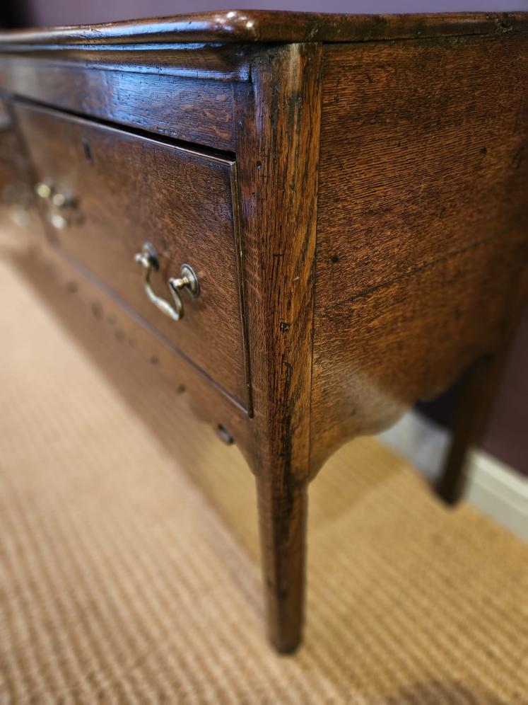 George III Oak Four Drawer Dresser - Image 10