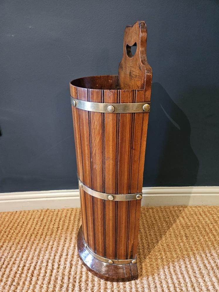 Victorian Mahogany Brass Bound Stick Stand - Image 7