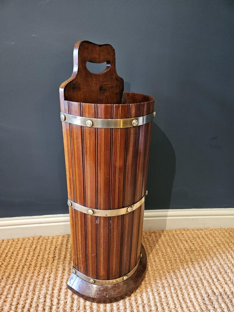 Victorian Mahogany Brass Bound Stick Stand - Image 6