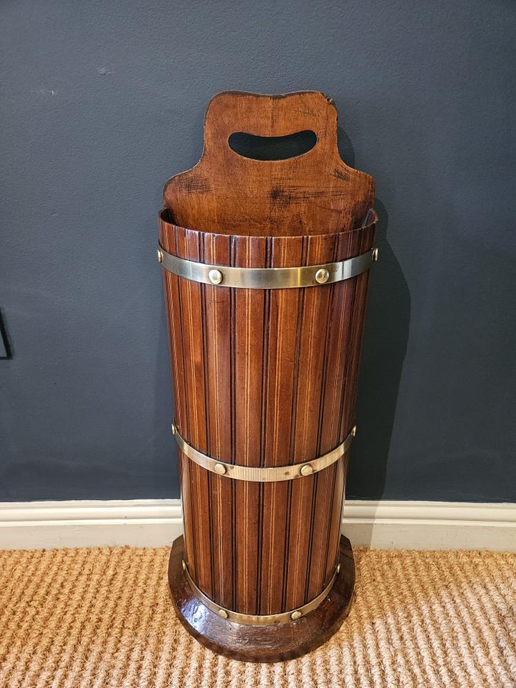 Victorian Mahogany Brass Bound Stick Stand - Image 1