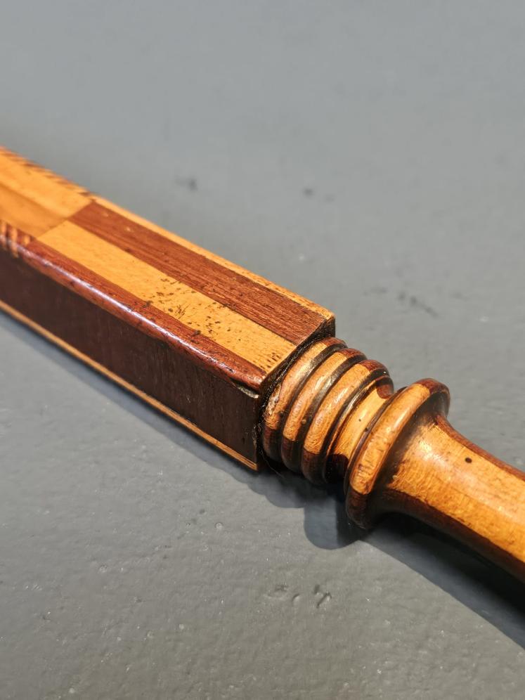 Superb Victorian Inlaid Tailors Stick - Image 3