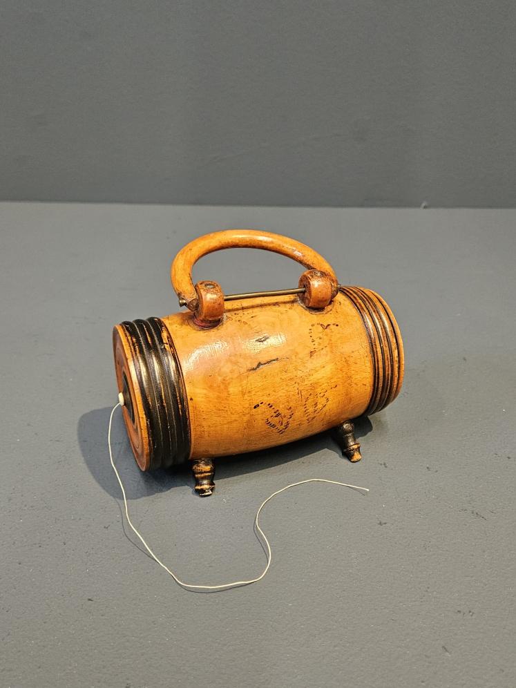 Victorian Fruitwood Double Ended String Barrel - Image 1