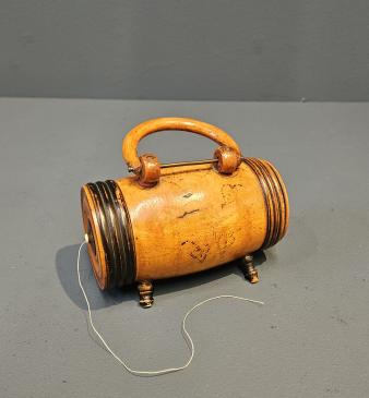 Victorian Fruitwood Double Ended String Barrel - Image