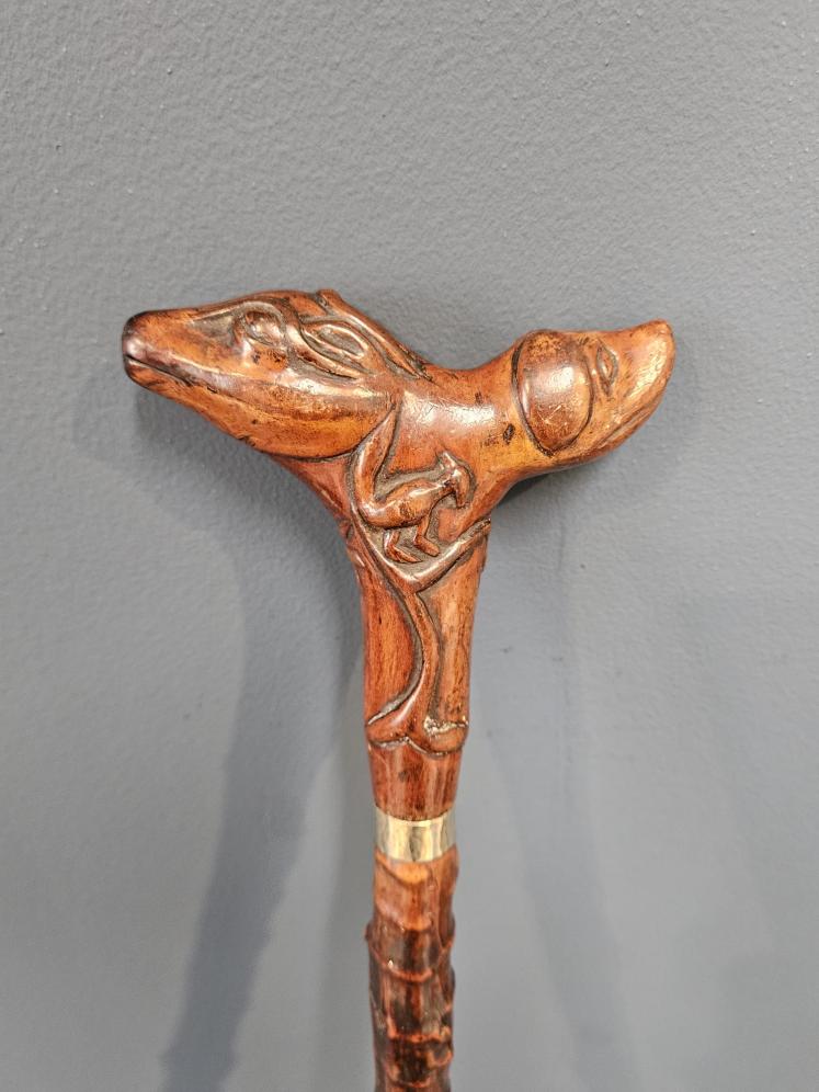 Edwardian Blackthorn Dog Head Walking Stick  - Image 6