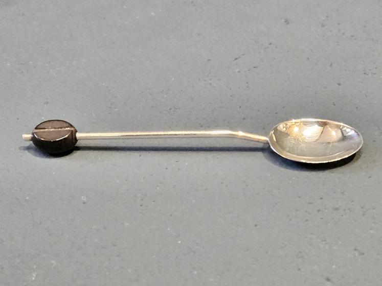 Set of 6 George V Coffee Bean Silver Coffee Spoons - Image 6