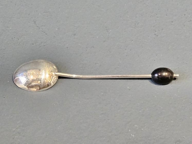 Set of 6 George V Coffee Bean Silver Coffee Spoons - Image 5