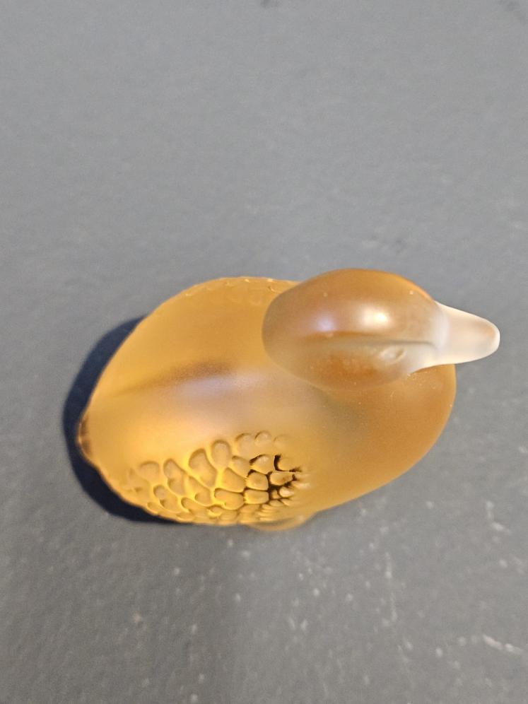 Lalique Gold Opalescent Duck - Image 6