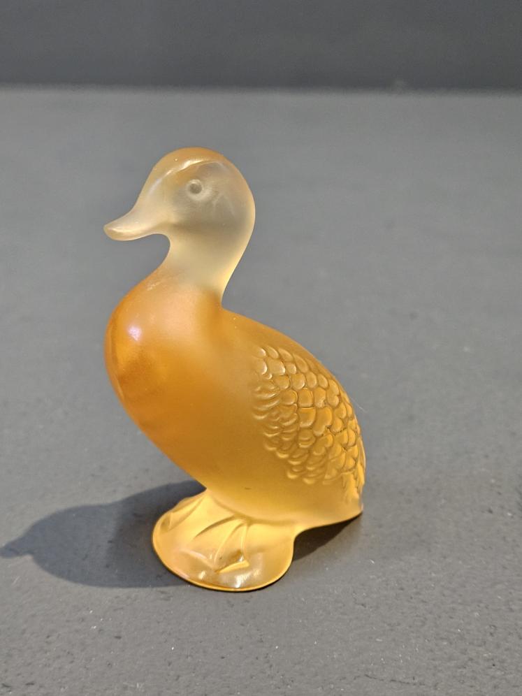 Lalique Gold Opalescent Duck - Image 4