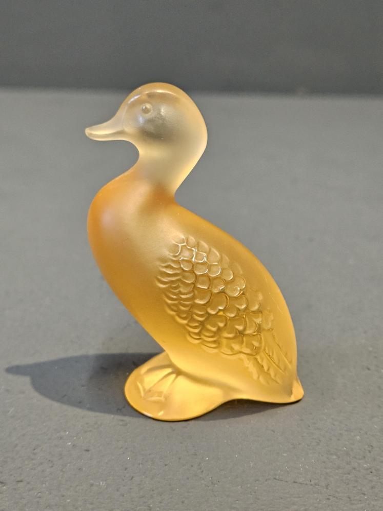 Lalique Gold Opalescent Duck - Image 2
