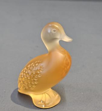 Lalique Gold Opalescent Duck - Image