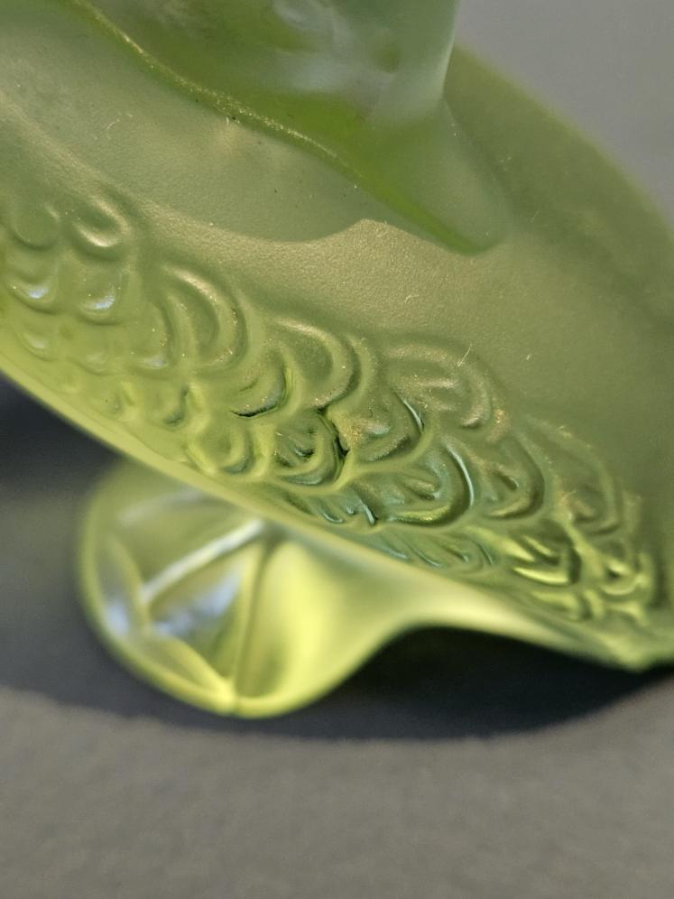 Lalique Green Opalescent Preening Duck - Image 7